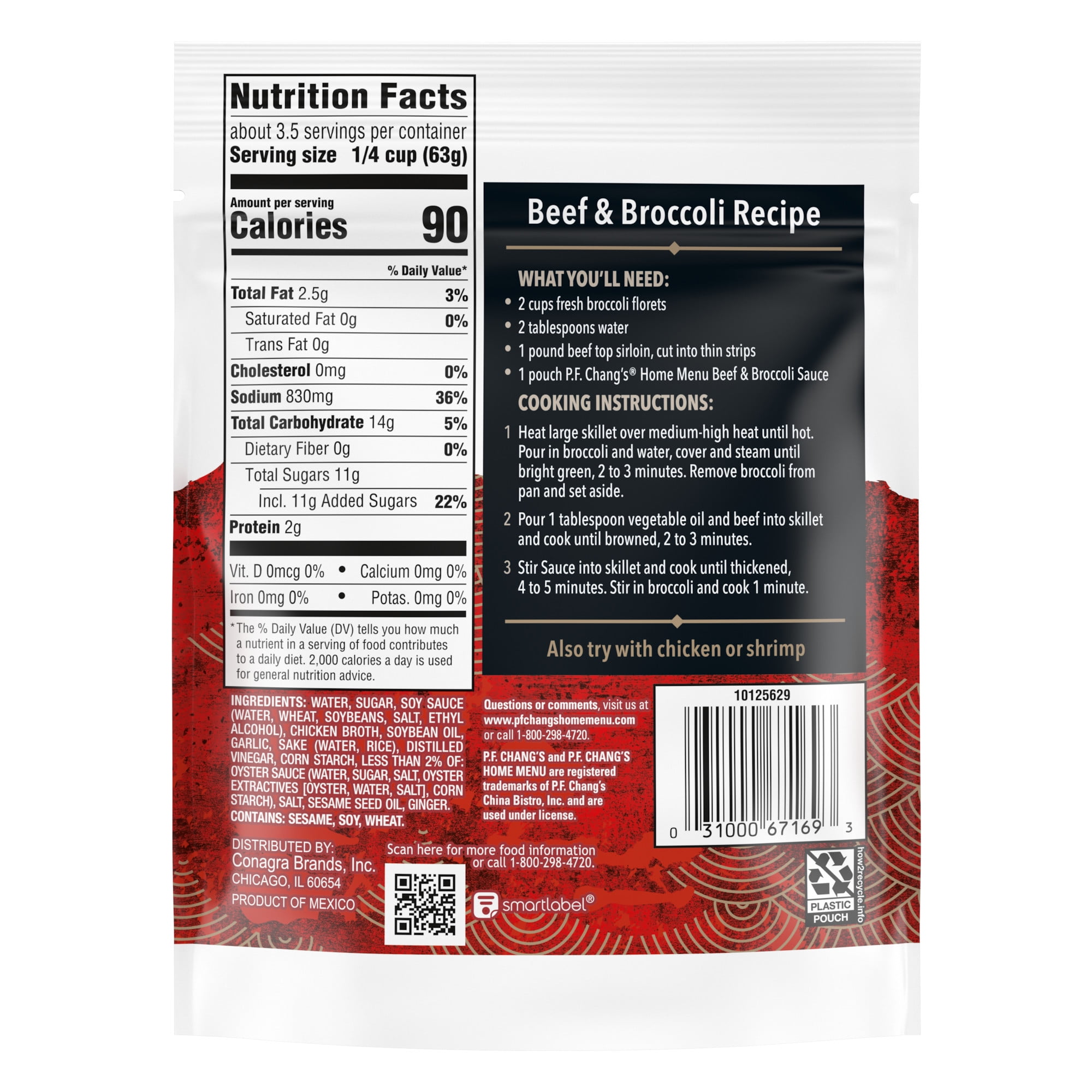 P.F. Chang's Home Menu Beef and Broccoli Cooking Sauce and Marinade, 8 fl oz.