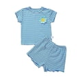thumbnail image 2 of Toddler Girl Outfits Size 3T-4T Fashion Print Short Sleeve Top and Shorts Comfy Two Piece Summer Set Girls Summer Clothes, 2 of 3