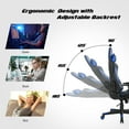 thumbnail image 4 of Goplus Massage Gaming Chair Reclining Racing Chair w/Lumbar Support and Headrest Blue, 4 of 10
