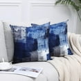 thumbnail image 3 of GALMAXS7 2 Blue Art Artwork Contemporary Decorative Square Pillow Covers Cushion Covers 18X18 inch, 3 of 6