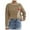 Khaki, variant on Erwazi Valentine's Day Sweaters for Women Cute Heart Solid Color Crew Neck Pullover Valentine Blouse Warm Outfits Tops