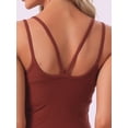 thumbnail image 5 of DARING DIVA Women's Camisole Lounge Built-in Bra U Back Tank Tops S Red, 5 of 7