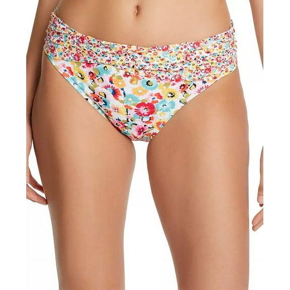 Bleu Rod Beattie MULTI Flower Hour Printed Sarong Hipster Bikini Bottom, US 12
