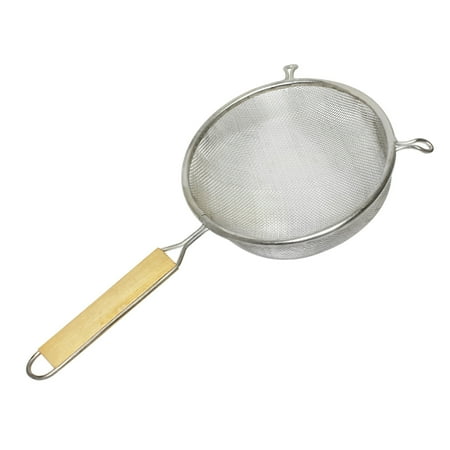 

8 Wooden Handle Strainer/Single/Fine 12 packs