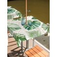 thumbnail image 2 of Outdoor Tablecloth with Umbrella Hole for Patio/Picnic/Party/Camping, Green Monstera Leaves Waterproof Table Cloth Square Cover Washable, Tropical Summer Botanical (54"x 54"), 2 of 9