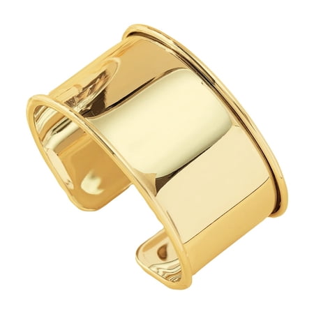 Zhuge Sleek Wide Open-Cuff Bangle, Single Piece Minimalist Statement Bracelet for Daily & Special Occasions,W01