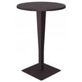 thumbnail image 1 of Siesta ISP886-BR Table de Hauteur de Barre Ronde Supérieure de 27.5 Po Riva Werzalit&44; Brun, 1 of 1