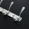 thumbnail image 6 of STRANDCHIC Stainless Steel Coat Hanger Hooks Silver Easy to Clean 5 Integrated Hooks 2Pcs, 6 of 10