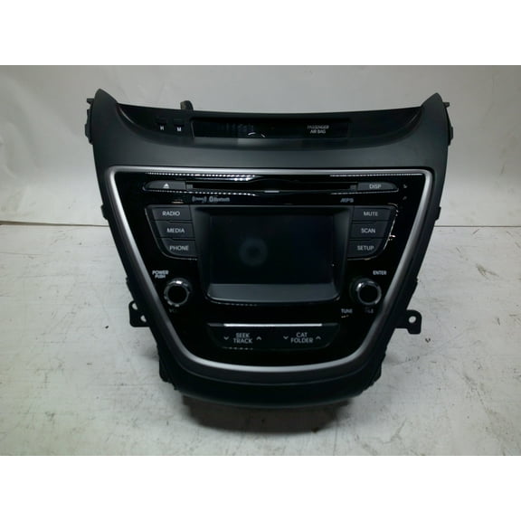 Pre-Owned 14-15 Hyundai Elantra Sedan Radio Receiver XM Bluetooth CD Player w/ Bezel OEM - Verify Specific Vehicle Fitment In Description - (Good)
