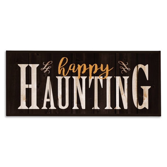 Stupell Industries Eclectic Happy Haunting Spooky Typography Canvas Art, 24 x 10, by Lil' Rue