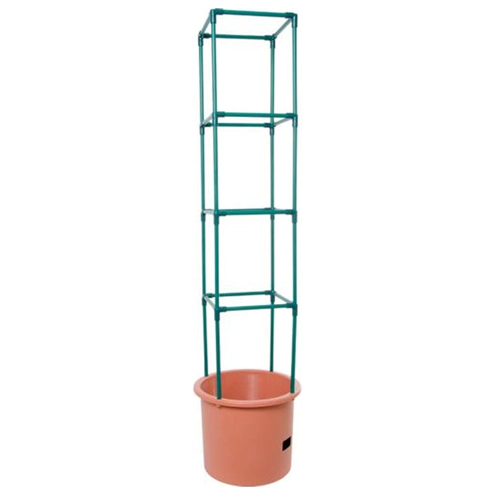 Hydrofarm Tomato Pot with 4 Foot Trellis Tower & GROW!T Coco Coir Mix Block