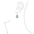 thumbnail image 3 of Bling Jewelry Womens Large Shell Gemstone Teardrop Dangle Earrings in Sterling Silver Leverback, 3 of 4