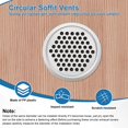 thumbnail image 4 of Uxcell Paquete de 20 Respiraderos Circulares de Soffit, 50mm/1.97 Pulgadas Respiraderos Redondos de Acero Inoxidable con Rejilla para Baño Hogar/ Oficina/Cocina/Armario/Guardarropa [Plateado], 4 of 7