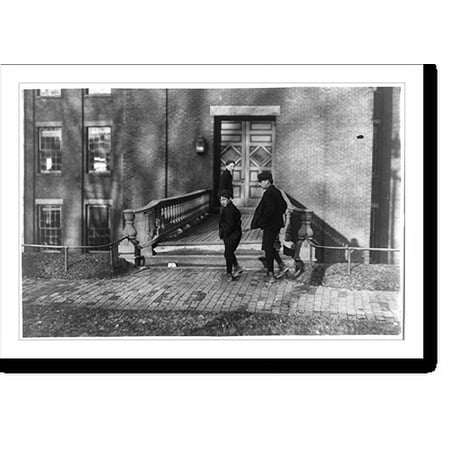 Historic Print, 5:30 A.M. Boys going to work Hill Mfg. Co., Lewiston, Me. I saw them at work inside. Location: Lewiston, Maine., 18" x 24"