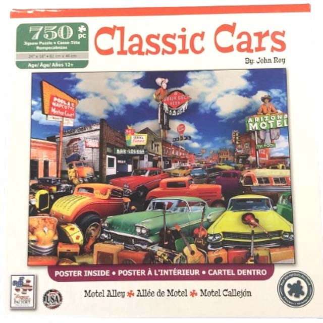 77434 - Casse-Tête MOTEL ALLEY 24x18 Po 750 Pcs Voitures Classiques