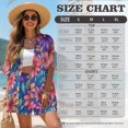 thumbnail image 7 of FKEKYI Womens Summer Shirt Set 2 Piece Sets Bohemian Daisy Flower Print Vacation Outfits Open Front Shirt Top & Shorts with Elastic Waist Beachwear Lounge Set, S, 7 of 7