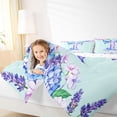 thumbnail image 3 of Castle Fairy Floral Butterfly Letter T Bedding Comforter Set 7 Pieces for Girls,Spring Garden Full Bedding Set for Kids, 3 of 7