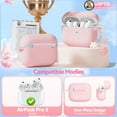 thumbnail image 2 of Suitable for AirPods Pro 3 phone case (2025 new model), soft silicone phone case with cleaner and keychain, providing comprehensive protection (pink), 2 of 7