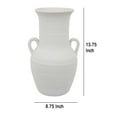 thumbnail image 5 of Bit Accent Vase, Old World White Ceramic, Classic Amphora 14 Inch, 5 of 5