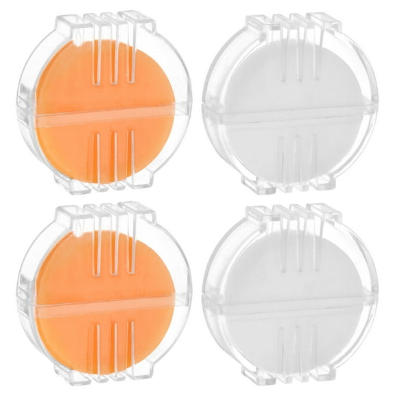 4 Packs Beeswax Thread Conditioners Thread Wax Block with Plastic Box for Quilting Sewing, Golden and White