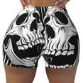 thumbnail image 2 of Goofa Psychedelic Skull Illusion Art Printed Workout Shorts Women Seamless Scrunch Butt Lifting High Waisted Gym Booty Shorts Elastic Workout Shorts-XX-Large, 2 of 8