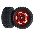 thumbnail image 2 of ZheElen RCGOFOLLOW Wheel Rims Tyre For SCX24 Plastic Crawler Wear-resistant 2pcs RC Car Accessories Replacement Parts RC Upgrade Part Red, 2 of 6