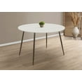 thumbnail image 3 of Home Design Lattice Dining Table, White, Round top, Marble-look surface, Sleek dowel legs, Modern style, Durable construction, Elegant design, Space-saving, 3 of 6