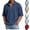 Dark Blue, variant on HAJWOH Mens Quarter Zip Golf Polo Shirts Casual Short Sleeve Waffle Pullover Sweater Top Light Outdoor Sport Shirt