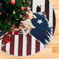 thumbnail image 5 of FMSHPON American Eagle Xmas Christmas Tree Skirt Stand Mat for Holiday Party Decoration Indoor Outdoor 48 inches, 5 of 6