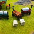 thumbnail image 4 of twisto 1/64 Scale Camping Wagon Highly Detailed Miniature Pull Cart Model Realistic Design Micro Landscape Decoration for Hobbyists, Collectors, 4 of 10