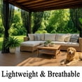 thumbnail image 5 of Bcylexb Sheer Curtains for Outdoor, 78"x90" Large Breathable Rod Pocket Light Filtering Curtain Panels for Patio Gazebo Pergola Porch Deck, 5 of 7
