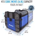 thumbnail image 3 of Car Trunk Organizer - Durable Storage SUV Cargo Organizer Adjustable, Blue, 3 of 8