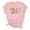 Pink-1, variant on Womens Casual Fashion Printed Crew Neck Short Sleeve Pullover T Shirt