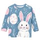 thumbnail image 5 of Blusas y camisas de cuello redondo y manga larga para niños, blusas/camisas de poliéster con estampado de corazones, mangas 3/4 y cuello redondo, elegantes e informales., 5 of 5