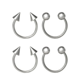 Surgical Steel 22 Gauge Horseshoe Nose Ring Oufksiyy 16G Septum