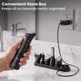 thumbnail image 3 of Manscape All-in-One Beard Trimmer for Men, Dual-Speed Electric Waterproof Razor Shaver for Mustache, Facial, Beard Styler, Mens Beard Grooming Kit with LED Display, Type-C Rechargable, Charging Dock, 3 of 13