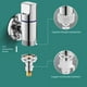 thumbnail image 3 of Washing Machine Faucet Water Stop Quick Opening Angle Valve G1/2 Wall Mounted Mop Pool Faucet Single Cold Bathroom Accessories, 3 of 11