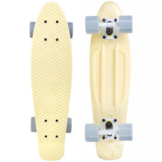 Cal 7 22 5 Complete Retro Design Mini Cruiser Skateboard Snowdrop Walmart Com Walmart Com