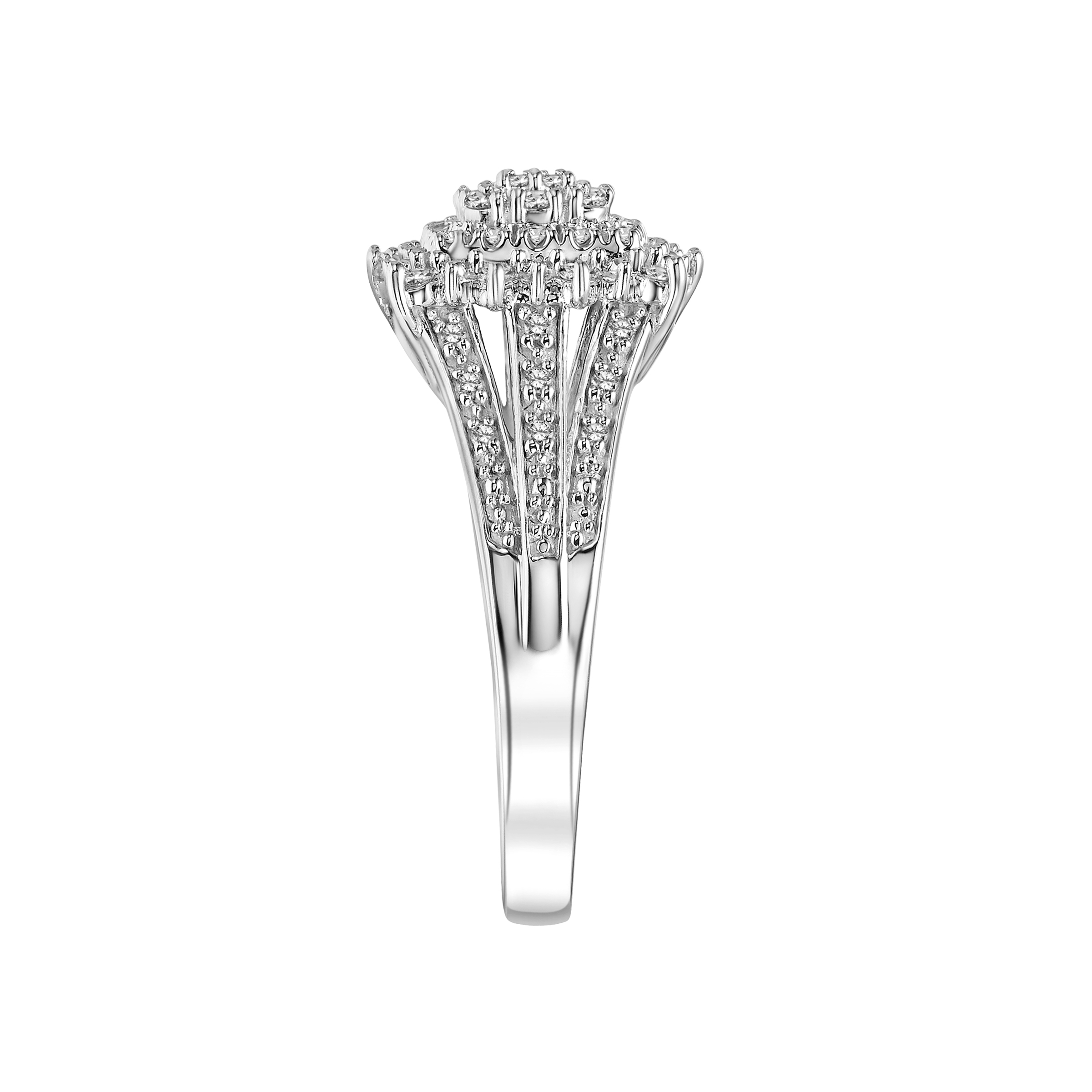 1/3ctw Certified Genuine Diamond 10KT White Gold Ladies Cushion Limited Edition Ring by Keepsake