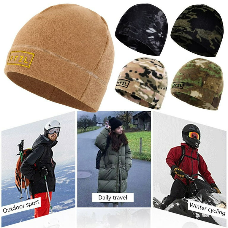 ChengR Winter Warm Outdoor Breathable Men Women Cuffed Beanies Bonnet Fleece Hats Hiking Caps Skullcap Military Tactical Cap A, Adult Unisex, Size