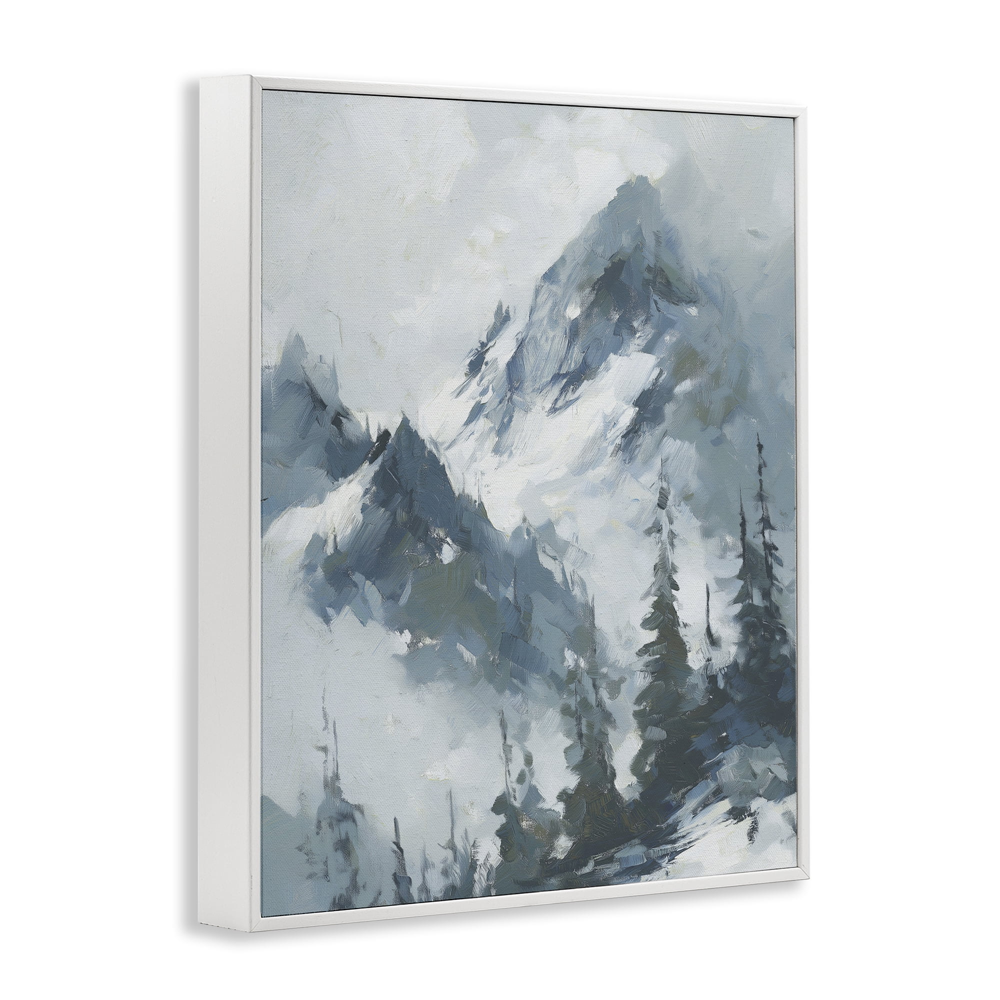 Stupell Industries Frozen Majesty Mountains White Framed Giclee Art, design by Svetlana Aleynikova
