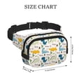 thumbnail image 4 of Balery Childish Dinosaur Mochila Cinturón para Mujeres y Hombres, Bolsa de Cintura Impermeable de Doble Capa con Correa, 4 of 9