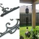 thumbnail image 4 of Sungmor Gancho Pared Hierro Fundido, colgador plantas. Soporte colgante jardín hogar, gancho deco negro 2 pzs para colgar maceta, comedero aves, jaula pájaros, linterna, campana viento, 4 of 9