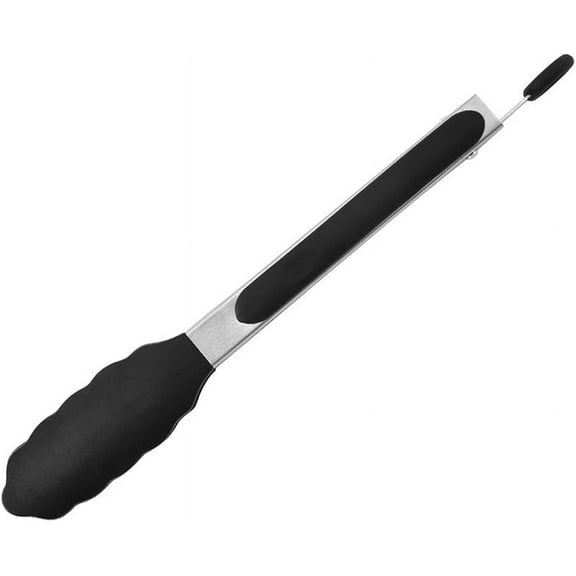 Kitchen Tongs 9-Inch, Premium Stainless Steel Silicone Non-Stick Grilling Barbeque Cooking Locking Food Tongs Cooking Tongs, with 480ºF High Heat-Resistant Non-Stick Silicone (White)