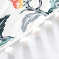 thumbnail image 3 of DriftAway Ada Sketch Botanical Flower Floral Leaf Print Thermal Insulated Window Curtain Swag Valance Rod Pocket 52 Inch by 28 Inch Plus 2 Inch Header Ivory Orange Teal, 3 of 6