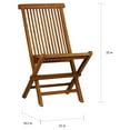 thumbnail image 4 of Coral Coast Outdoor Folding Chairs, Golden Teak Wood (Set of 2), 4 of 4