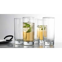 Glaver's Basic Glassware Round 17 OZ with Bubble in Base Highball Drinking Glasses Set of 4 Kitchen Drinking Glasses