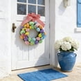 thumbnail image 3 of Easter Wreath Decorations Artificial Flower Festive Tabletop Candlestick Wreath 35 cm Multicolor Plastic Indoor Outdoor Use, 3 of 6