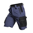 thumbnail image 2 of Men's Cargo Shorts, Quick Dry Multi-Pockets with Zippers Outdoor Shorts with Belt Loops Summer Casual & Outdoor Wear Blue 3XL, 2 of 5