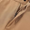thumbnail image 6 of UVEASISHA Men's Hiking Cargo Shorts Zipper Multi Pocket Outdoor Travel Shorts Button Elastic Waist Summer Short Pants for Fishing Camping Khaki L, 6 of 9